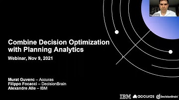 Webinar: Combine Decision Optimization with Planning Analytics