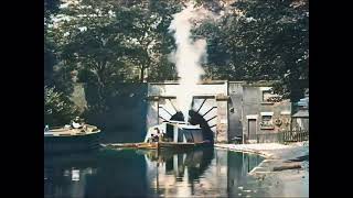 Barging Through Old London Over The Regents Canal In 1924 In Colour! [A.i. Enhanced & Colorized]