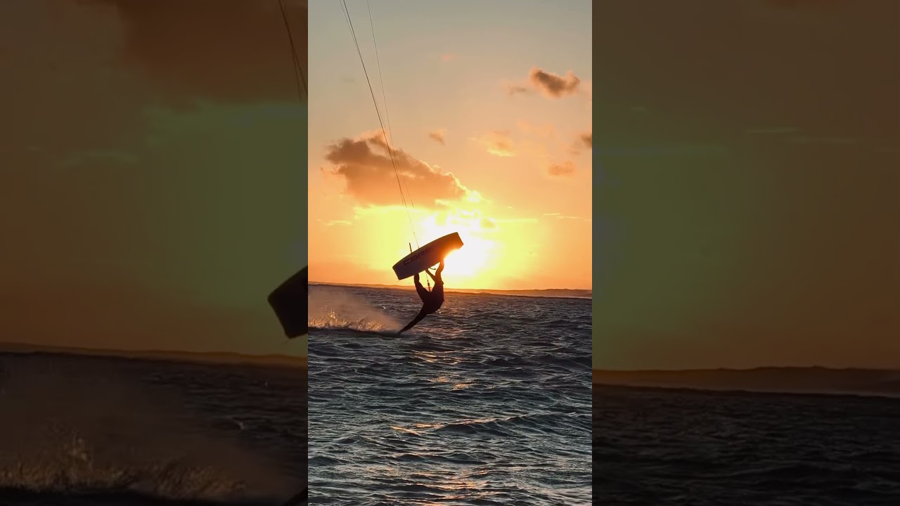 Sunset sessions are overrated #mauritius #kitesurfing #kiteboarding #sunset #ocean