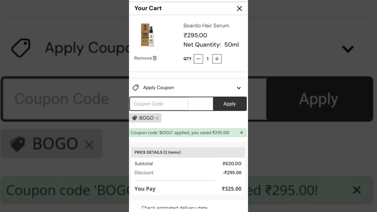 BEARDO BUY 1 GET 1 OFFER APPLY CODE BOGO 