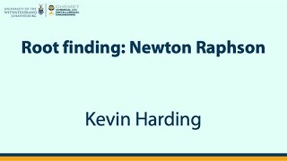 Root finding (Newton Raphson) [Lecture]