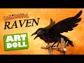 Raven Familiar Art-Doll Miniature