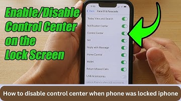 Disable CONTROL CENTRE on iPhone and iPad NOW? lock screen I Turn off the Control Centre.