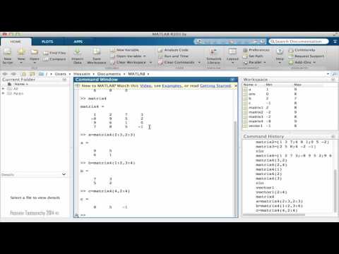Learning MathLAB Programming x39 Data Extraction in a Matrix