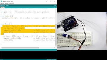 Pemrograman motor servo dengan Arduino