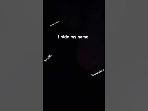 I hide my name - YouTube