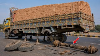 Heavy Truck Emergency Repair | Stuck Axle Removed from Cracked Tube | Rebuilt & New Axle Installed