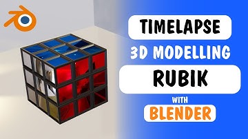 Timelapse | Modelling 3D Rubik | Mirror Texture | blender 3.0.1
