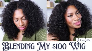 Blending $100 V Part Wig CROCHET method No Leaveout Needed Ft CURLYME