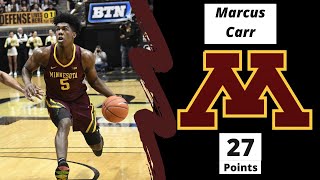 Marcus Carr Highlights vs Purdue 27 points  1 2 2020