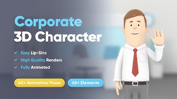 Corporate Male 3D Character | After Effects Template
