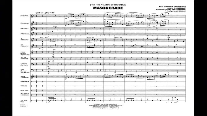 Masquerade by Andrew Lloyd Webber/arr. Jay Bocook