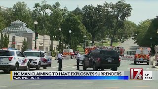 NC man claiming to have explosives at Capitol surrenders