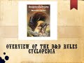 Overview of the Dungeons &amp; Dragons Rules Cyclopedia