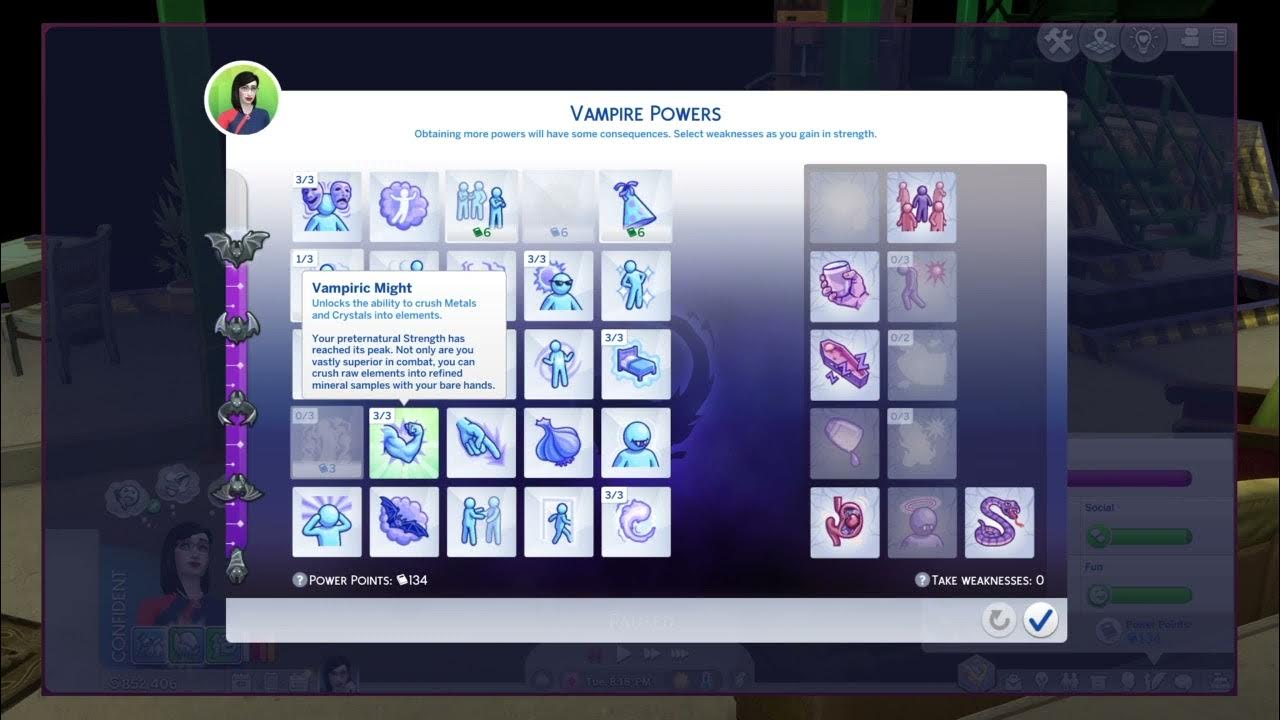 The Sims 4 Vampires all Vampire powers and weaknesses explained - YouTube
