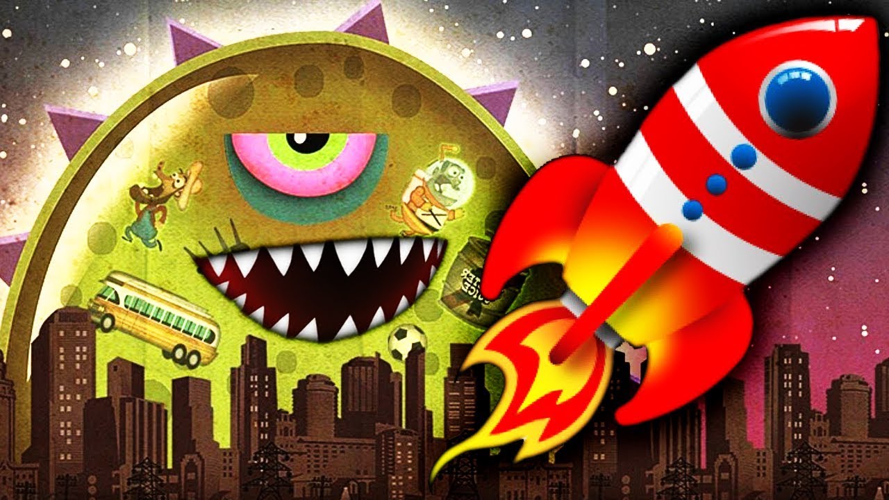 ХИЩНЫЙ СЛИЗЕНЬ УГНАЛ РАКЕТУ игра про ОПАСНОГО ГОЛОДНОГО СЛИЗНЯ Tales from Space: Mutant Blobs Attack