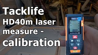 Tacklife HD40m laser distance measure - calibration