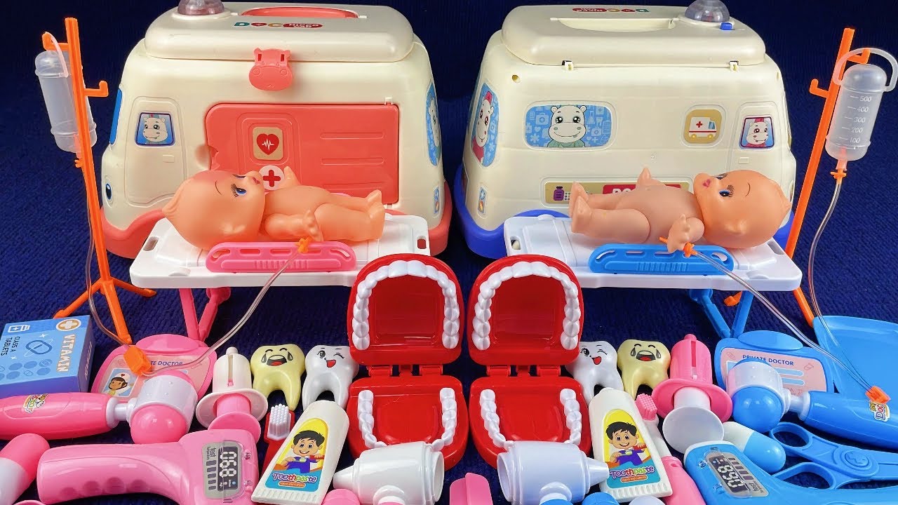 7 Minutes Satisfying with Unboxing Ambulance Toy Set Review Toys | ASMR 