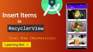 Working in MainActivity for RecyclerView | Insert Items in RecyclerView- RecyclerView Tutorials