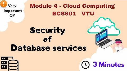 Security of Database services explained | module 4 important BCS601 | Cloud computing 22 scheme VTU