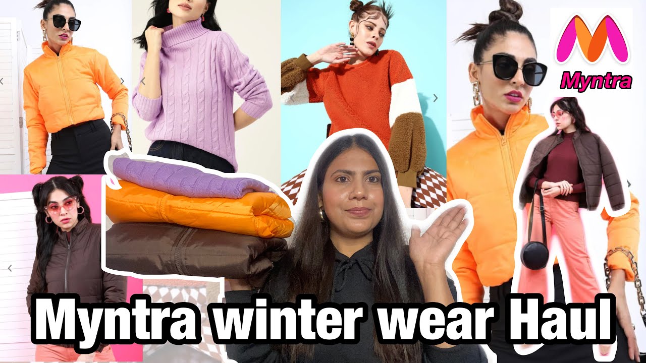 Myntra *WINTER WEAR* Haul | Myntra Jackets & sweater🛍 | Myntra 90% Off ...