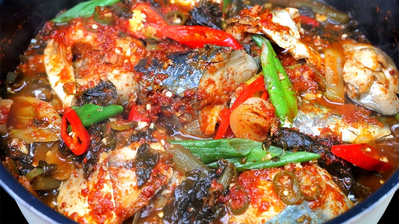 무청 고등어 조림