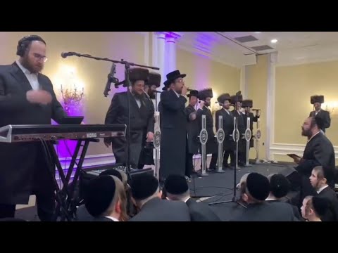 Arele Samet & Shira Choir Attending Simcha Of Shira Choir Founder Shrage Gold Yanky Briskman On Keys