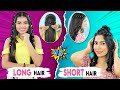 Long Hair vs Short Hair - 6 Quick &amp; Easy Hairstyles For Teenagers | #Beauty #School  | Anaysa