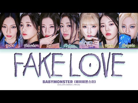 「AI COVER」BABYMONSTER 'FAKE LOVE' Lyrics (Color Coded Lyrics)