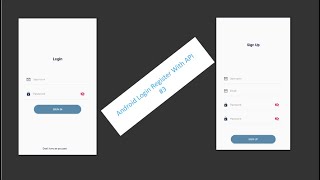 Android Login Register with an API || android login register tutorial #3
