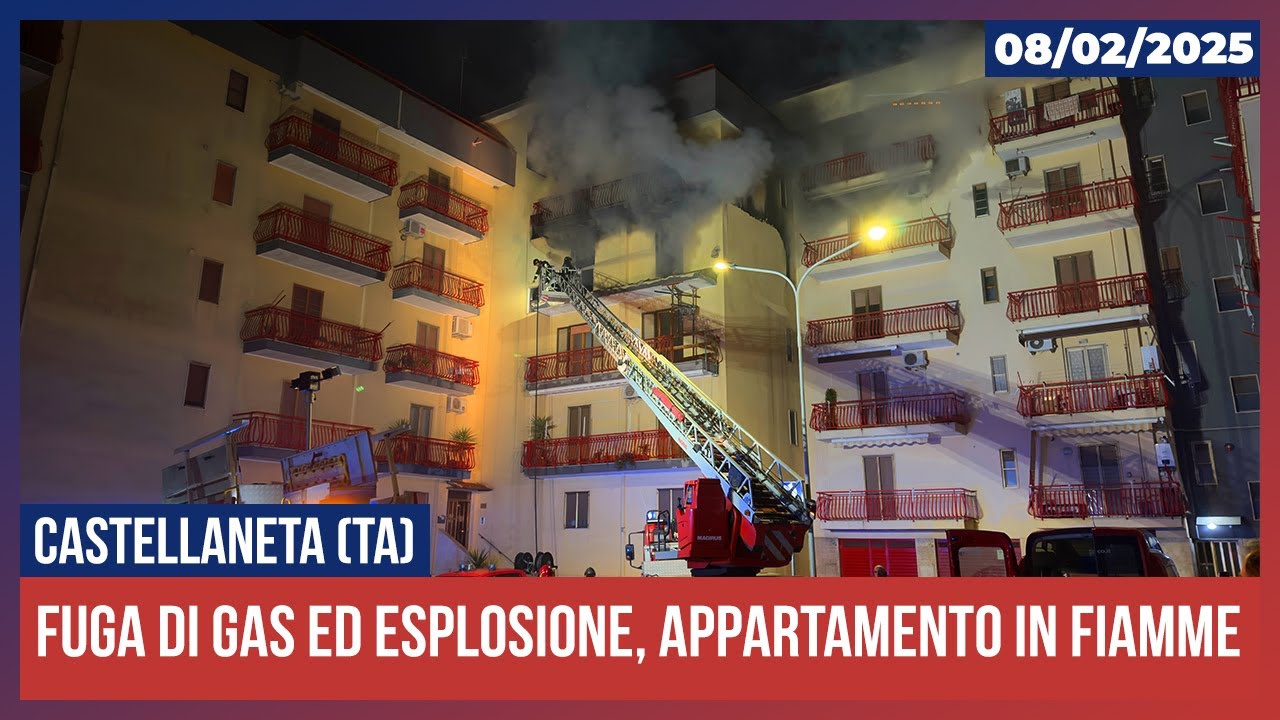 Castellaneta (Taranto): Fuga di gas ed esplosione, appartamento in fiamme