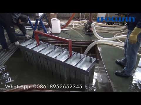 FOCUSUN 10 tonnes/jour machine à glace en bloc de système par saumure ,70kgs par barre