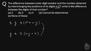 The difference between a two digit number and the number obtained by interchanging the positions of