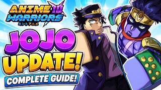 The NEW JoJo Update is INSANE! SECRET Boss, Stand arrows, COMPLETE GUIDE | Anime Warriors 3 Roblox screenshot 1