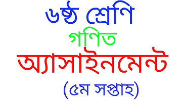 Class 6 Math Assignment  class 6 assignment answer  assignment class 6 dakhil assignment class 6 5th