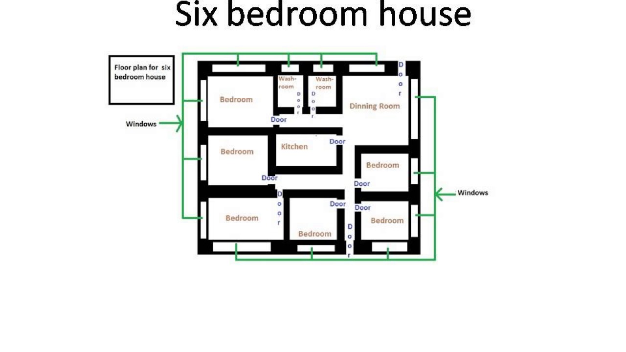 Floor plan  for six  bedroom  house  YouTube