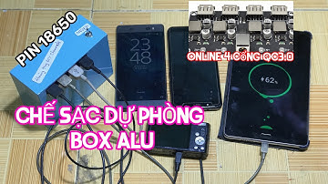 Chế Sạc Dự Phòng 4 Cổng, Có Sạc Nhanh Qc 3.0, 18.650mAh Dùng Cả Tháng Chưa Hết Điện