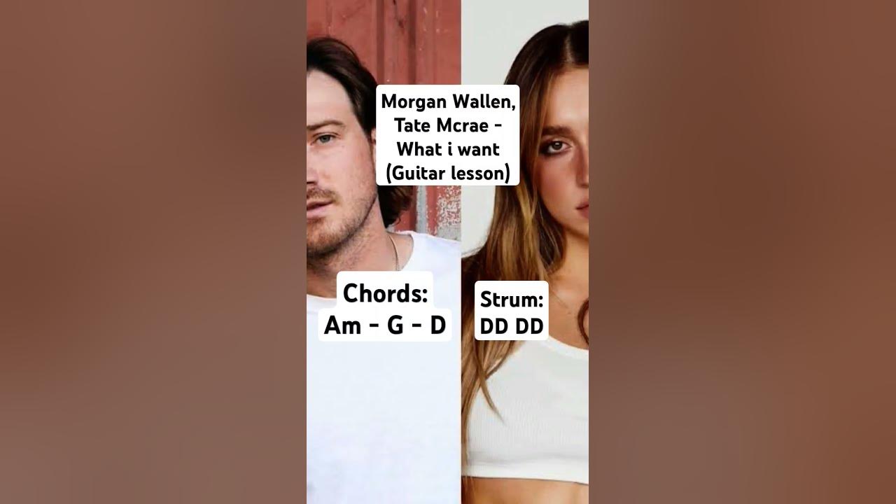 Morgan Wallen, Tate Mcrae - What I Want (Guitar tutorial) #morganwallen #tatemcrae #guitar #chords