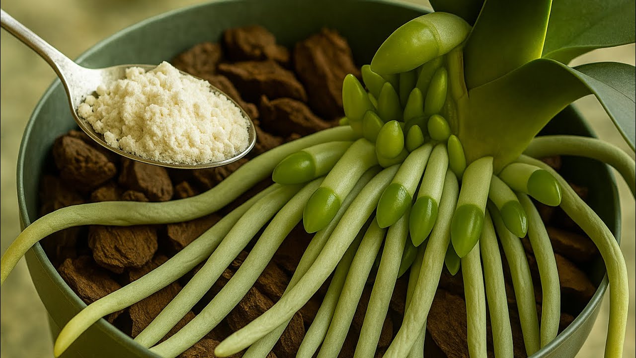 Просто посыпьте сверху! Ваша бесцветная орхидея внезапно расцветёт!