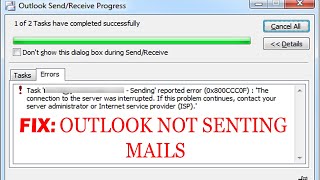 Fix Outlook sending Reported Error 0x800CCC0F | THE knowledge hub