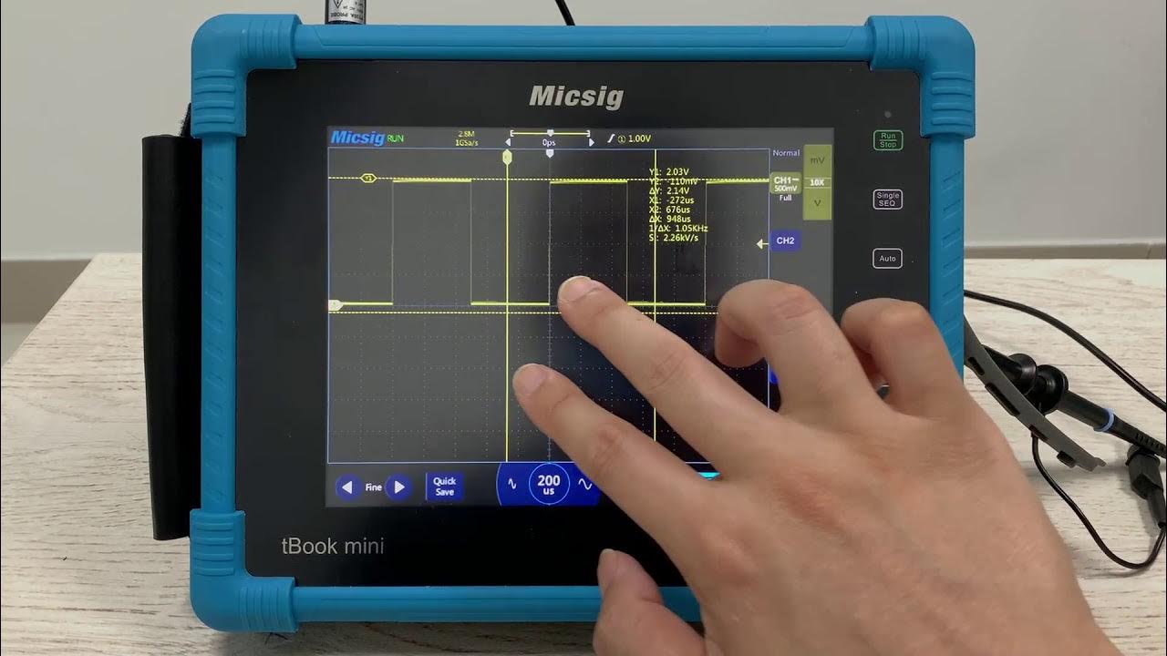 Micsig tablet oscilloscope cursor function YouTube