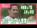 収穫量は7倍 人手は半分 AIで変わるスマート農業