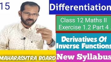 Differentiation  Class 12  | Inverse Function | Exercise 1.2 | Part 4