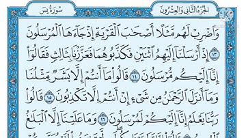 سورة يس اول ثلاث صفحات مكررة