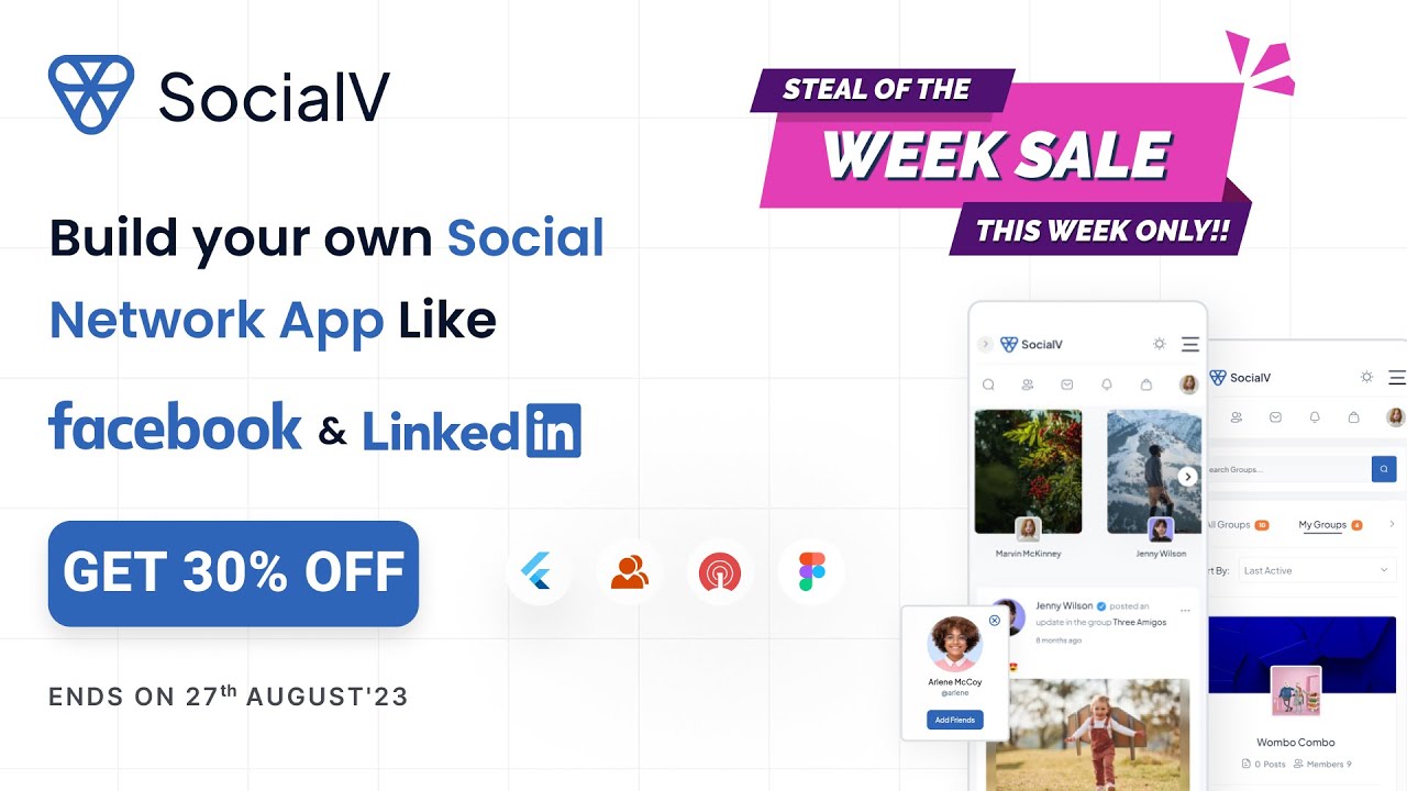 2nd Steal of the Week Sale is LIVE now! | Get 30% OFF on SocialV | Iqonic Design