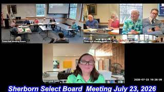 Sherborn Select Board Meeting July 23, 2026