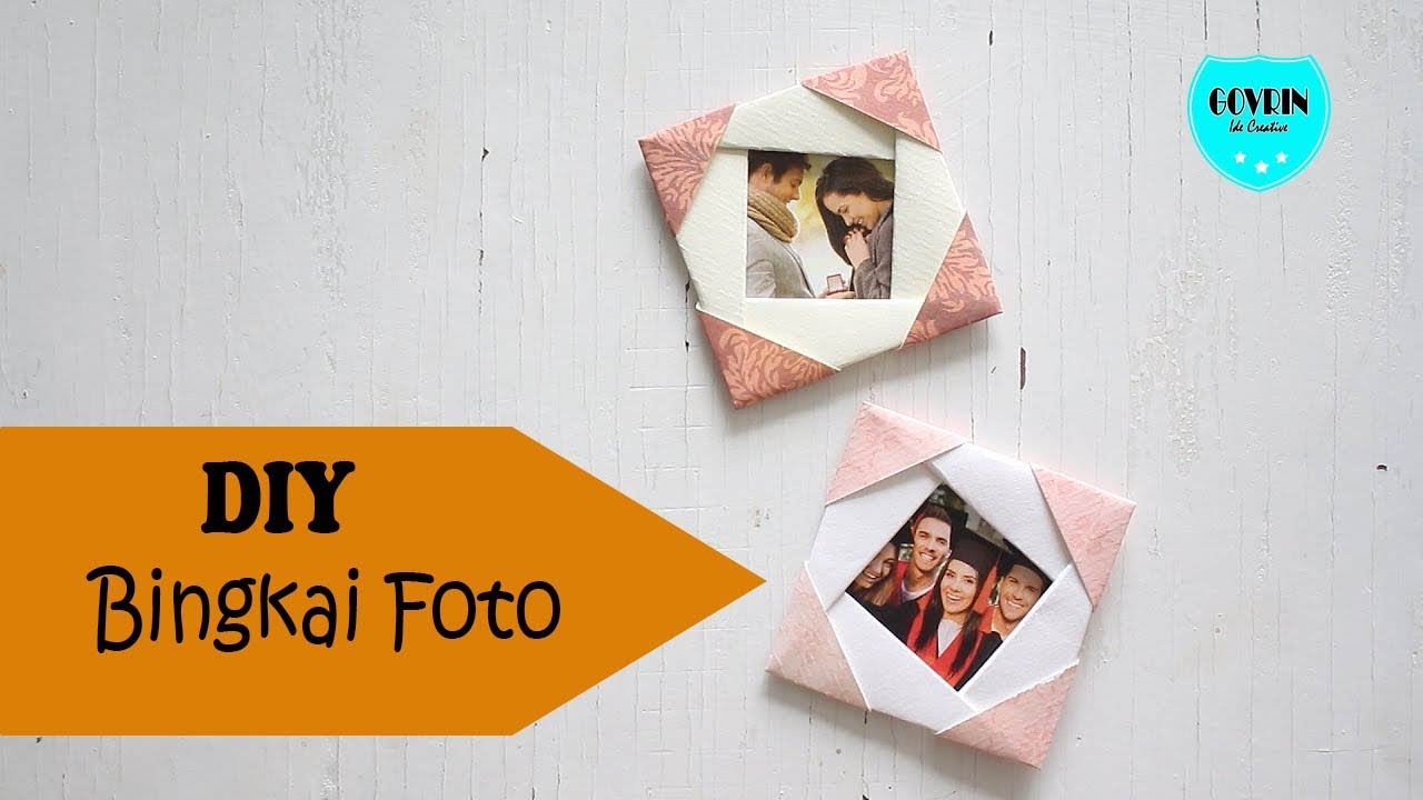 Cara membuat bingkai foto  keren dari kertas  origami  Diy 
