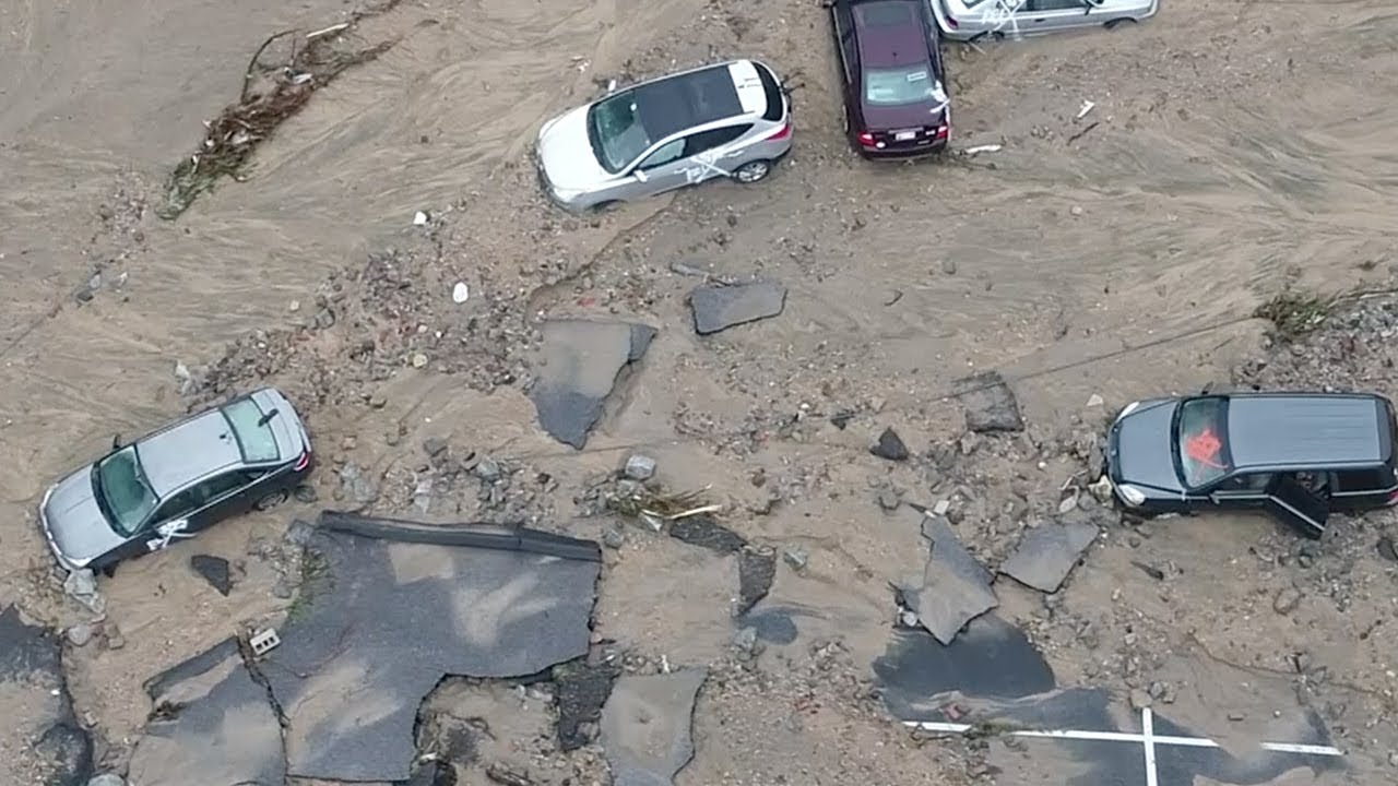 Maryland flooding: Drone footage shows extent of damage in Ellicott City