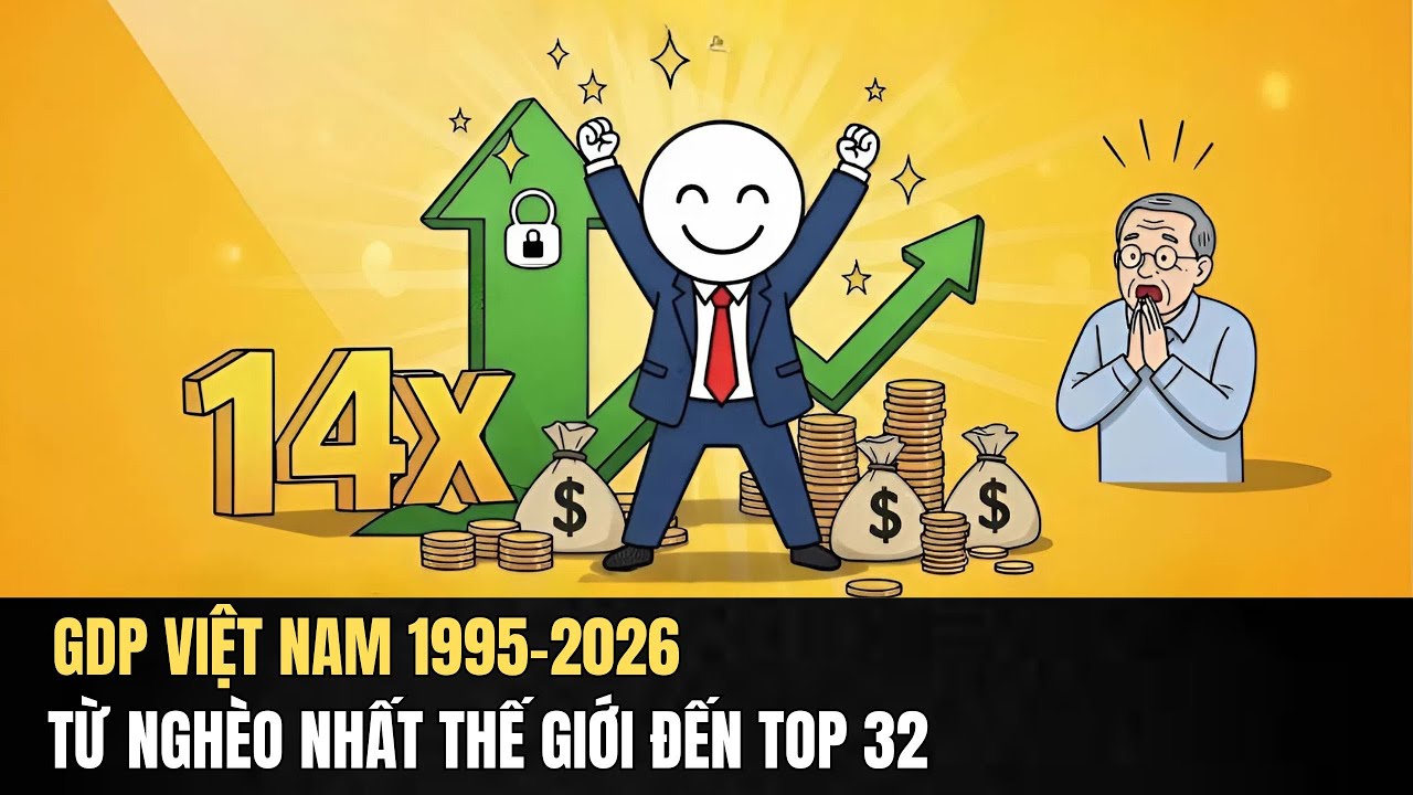 GDP Việt Nam 1995-2026: Từ Nghèo Nhất Thế Giới Đến Top 32 - Điều Gì Sẽ Xảy Ra Tiếp?