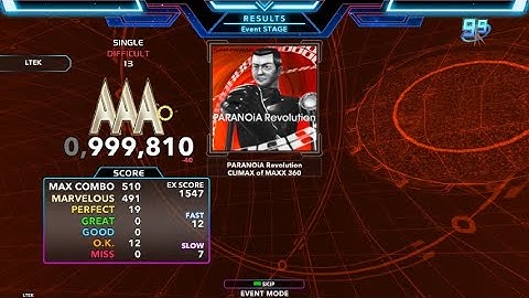 [SM5/DDR] PARANOiA Revolution Difficult 14 999,810 PFC